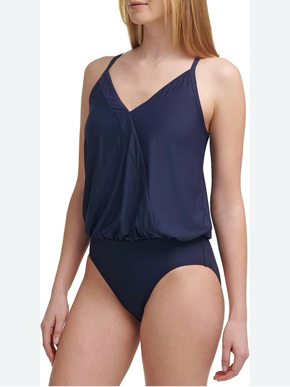 Calvin Klein Dark Navy Scoop One-Piece Swimsuit